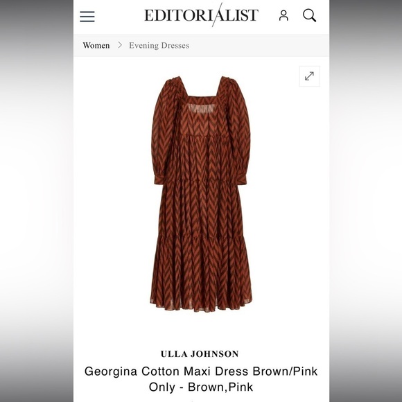 New! Ulla Johnson Striped Georgina Dress in Mahogany ✨ RARE size 2 Runway - Picture 11 of 11